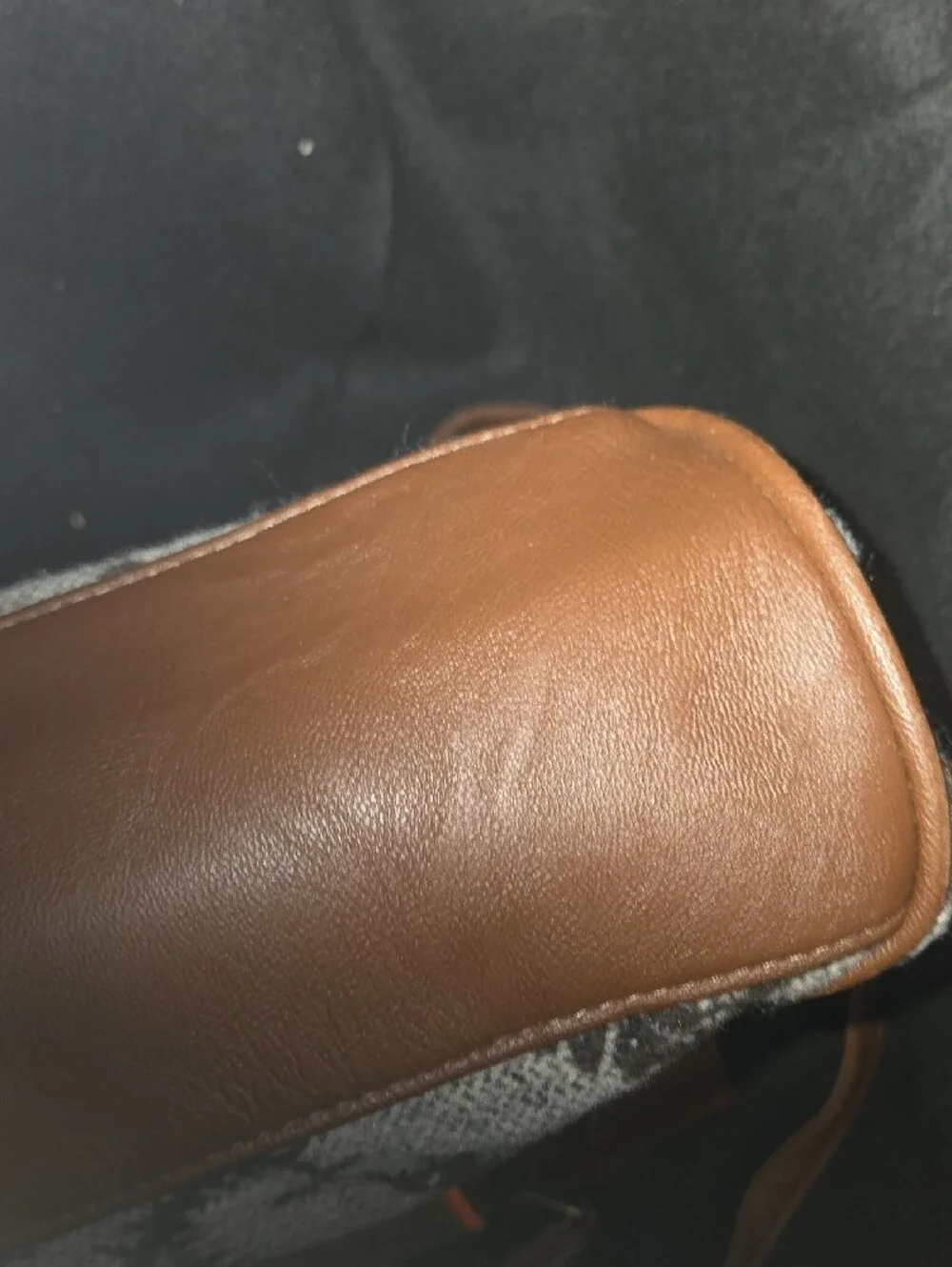 Textured Brown and Orange Embroidered Crossbody Satchel